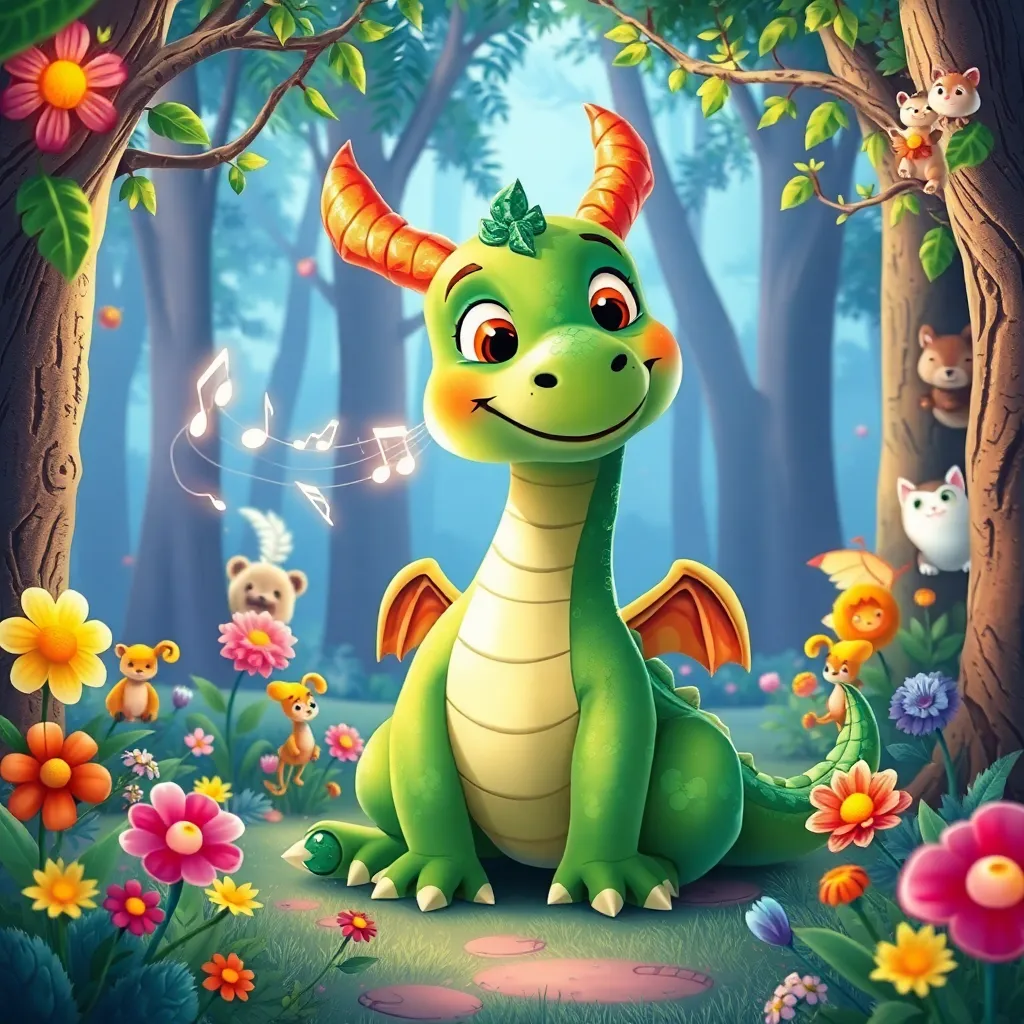 Melodi Püskürten Ejderha ve Ormanın Sihirli Senfonisi